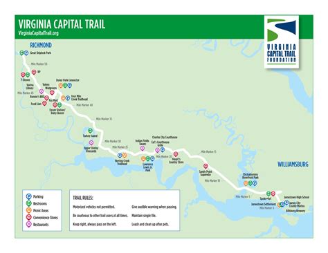 map of virginia capital trail.